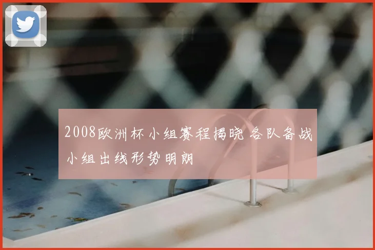 2008欧洲杯小组赛程揭晓 各队备战小组出线形势明朗